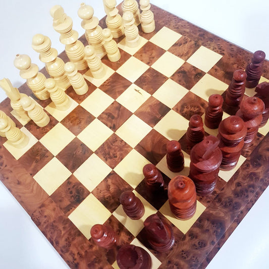 Thuya wood chessboard